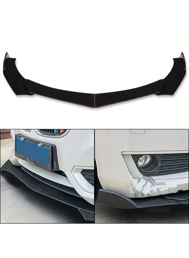 Universal Car Front Bumper Lip Spoiler Scratch Guard Duckbill Diffuser Black - Image 3